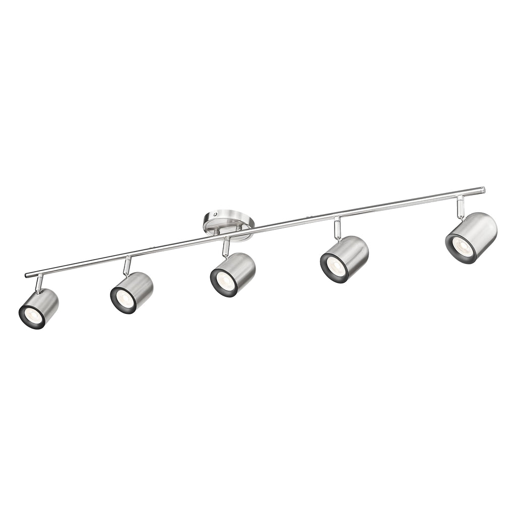 43" Track Light, Brushed Nickel LED Track Lighting Fixtures Ceiling, Rotatable LED Track Lighting Kit, Bulbs