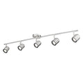 43" Track Light, Brushed Nickel LED Track Lighting Fixtures Ceiling, Rotatable LED Track Lighting Kit, Bulbs