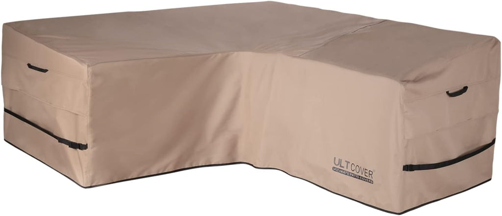 Patio V-Shaped Sofa Cover Waterproof for 5-Seater Outdoor Sectional Furniture Couch 85 inch Wide