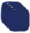 Indoor Outdoor Water Repellent High UV Resistant Patio Chair Cushion Cover (Majestic Royal, 22"x22"x4" (4 Covers))