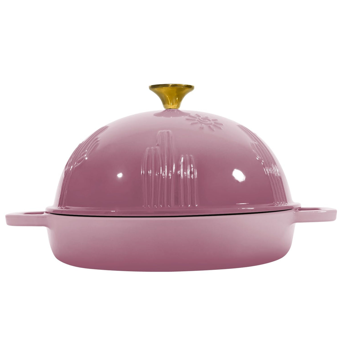 Bread Oven Cast Iron Bread Dutch Oven with Cloche Lid for Bread Baking BerryPink Enameled Cast Iron Bread Oven with