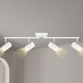 4 Light Track Lighting Fixtures Ceiling, Matte White Track Lights Ceiling with Flexibly Rotatable Light Heads, Modern