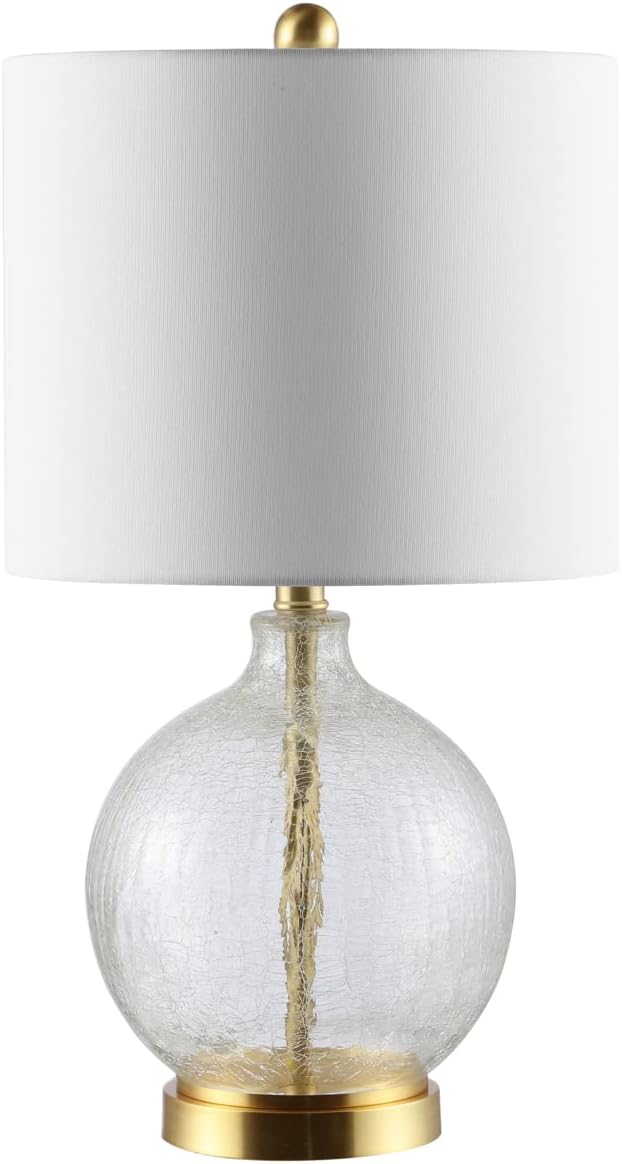 Lovell Clear Glass/ Gold 22-inch Bedroom Living Room Home Office Desk Nightstand Table Lamp (LED Bulb Included)