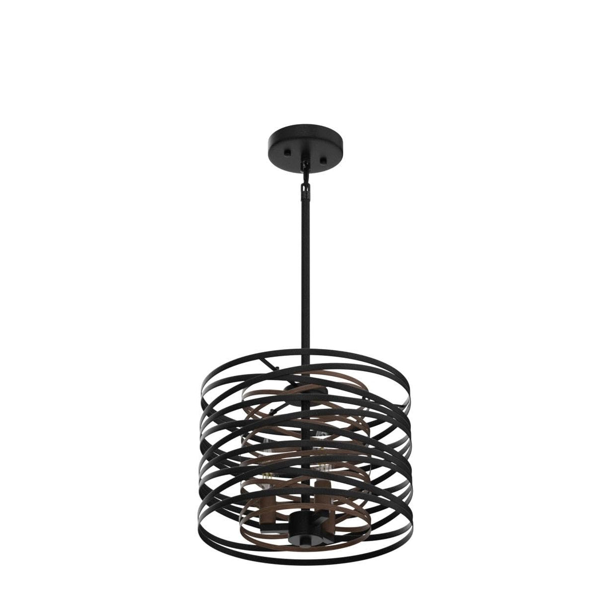 12.6'' Farmhouse Chandeliers, 3-Light Industrial Metal Hanging Light Fixture, Rustic Drum Pendant Light Kitchen