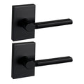 Single Sided Dummy Door Handle for Closet or Pantry, Non-Turning Matte Black Reversible Interior Push/Pull Lever