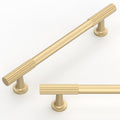 5 Pack Brushed Gold Cabinet Pulls 5 Inch(128mm) Kitchen Cabinet Handles Cabinet Hardware for Drawer Pulls