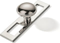 10 Pack 1-1/4 Inch Cabinet Knobs Backplate with 4 Inch Base Plate Zinc Solid Polished Nickel Kitchen Cabinet Handles