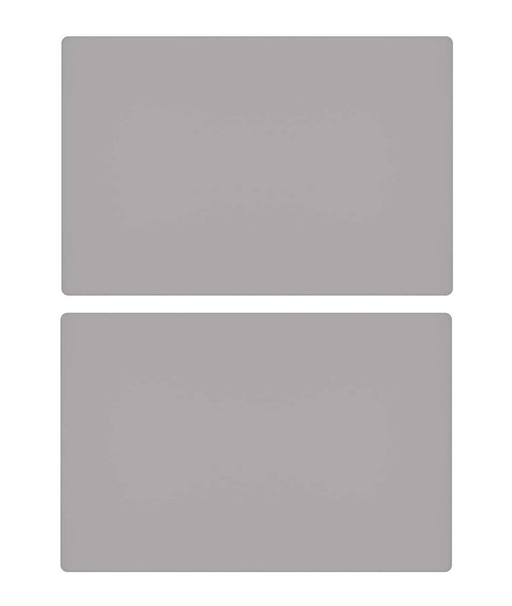 23.6'' by 15.7''Flexible Silicone Placemat Non Slip Waterproof Heat Resistant Dinner Table Grey 2 Pieces