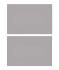23.6'' by 15.7''Flexible Silicone Placemat Non Slip Waterproof Heat Resistant Dinner Table Grey 2 Pieces