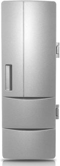 USB Fridge Drink Cooler Beverage Drink Cans Warmer Compact Small Refrigerator for Dormitory Car Boat Home Office for Bedroom Stand Table