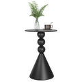 Inspired Saarinen Style Metal Round Martini Table, Vintage Drum Side, Modern Nightstand Accent Pedestal Tables Coffee Tables for Small Space