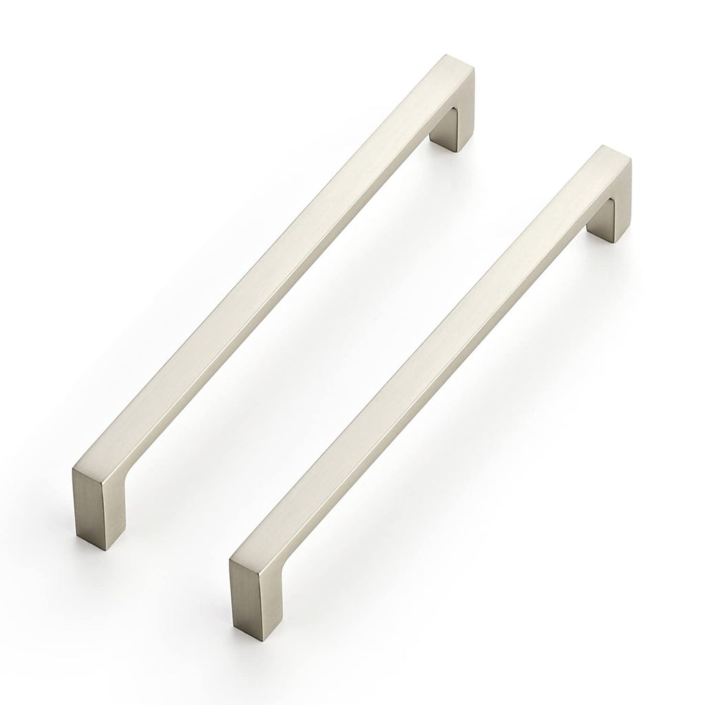 Brushed Nickel Cabinet Handles Square Pulls, 6-1/4 Inch, 25 Pack