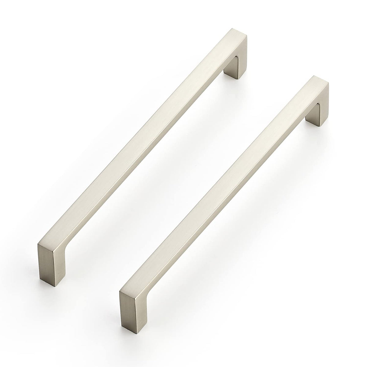 Brushed Nickel Cabinet Handles Square Pulls, 6-1/4 Inch, 25 Pack