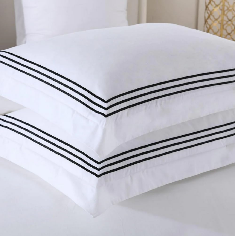 Embroidered Adeline 2 Piece Comforter Cover with Pillow Sham, Duvet Cover Set, 100% Cotton Percale