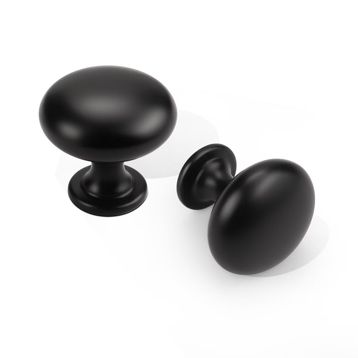 20 Pack Black Kitchen Cabinet Knobs, 1-3/16 Inch(29.5mm) Matte Black Drawer Knobs,Solid Round Dresser Knobs,Black
