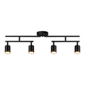 Black Track Lighting Kit, 30" LED Track Lighting Fixtures Ceiling, 4 Light Ceiling Spotlights, Kitchen Light