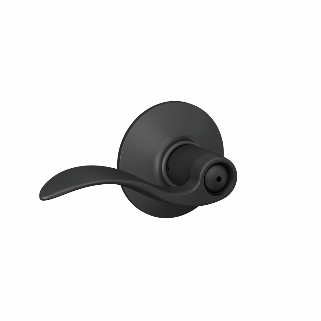 F40 ACC 622 Accent Door Lever, Bed & Bath Privacy Lock, Matte Black
