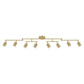 8 Light Track Lighting Fixtures Ceiling, Gold Kichen Track Lighting Fixtures, Rotatable Light Heads, Adjustable