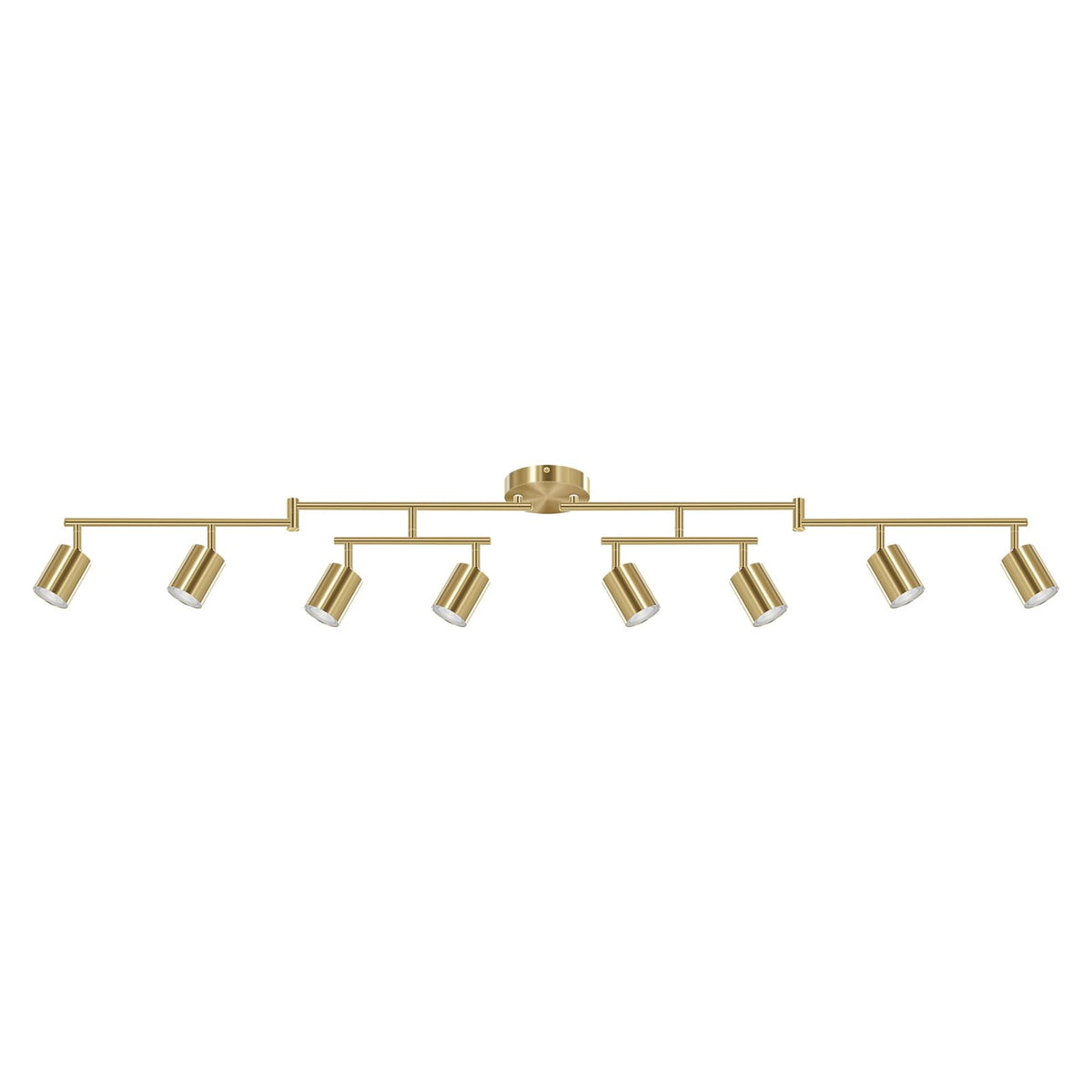 8 Light Track Lighting Fixtures Ceiling, Gold Kichen Track Lighting Fixtures, Rotatable Light Heads, Adjustable