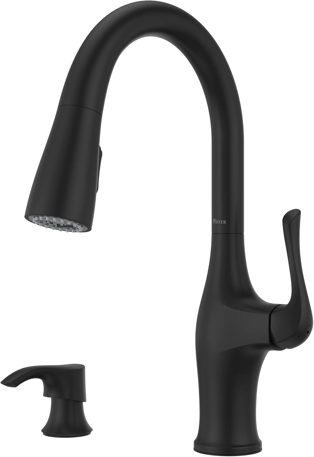 Wray Kitchen Faucet with Pull Down Sprayer and Soap Dispenser, Single Handle, High Arc, NSF Certified, Matte Black