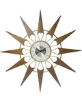 Inspired Nelson Style Nova Starburst Gold Wall Clock Vintage Mid Century