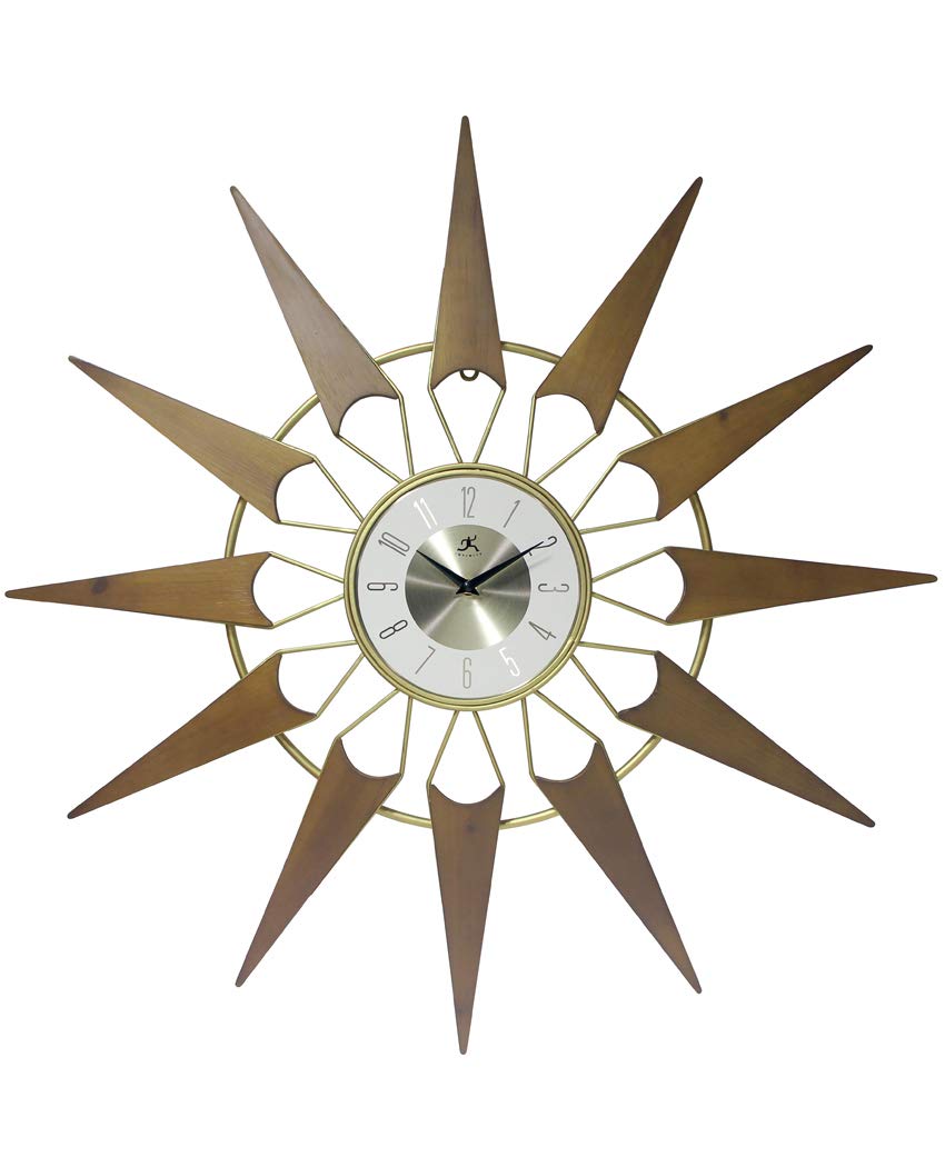 Inspired Nelson Style Nova Starburst Gold Wall Clock Vintage Mid Century