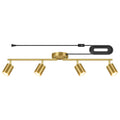 Track Lighting Plug in, LED Track Lighting Fixtures Ceiling Kit, Gold 4-Light Ceiling Light Plug-in, Wall Light
