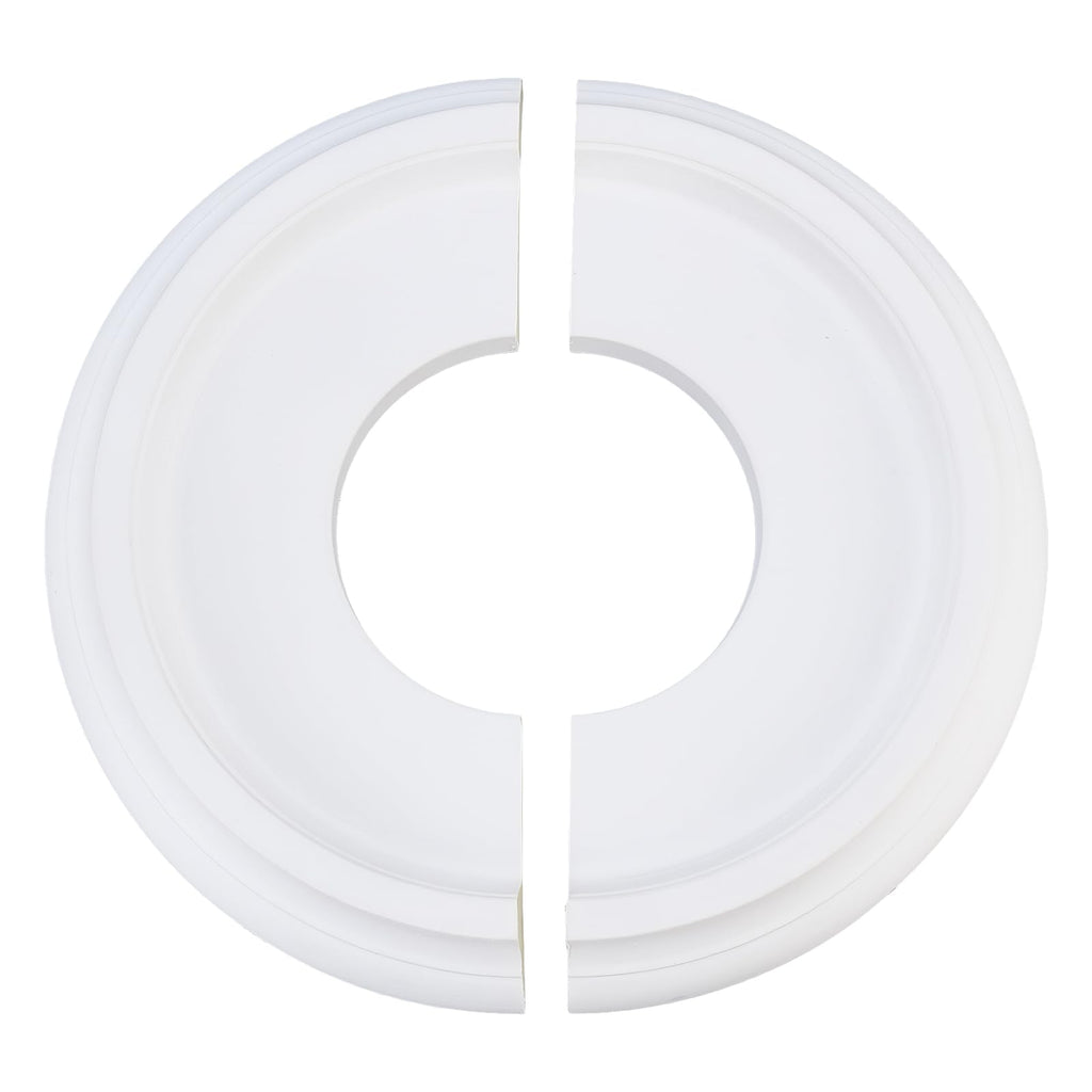 White Split Ceiling Medallions for Light Fixtures 10" OD x 4" ID PU Ceiling Light Cover Round Ring Decorative Ceiling