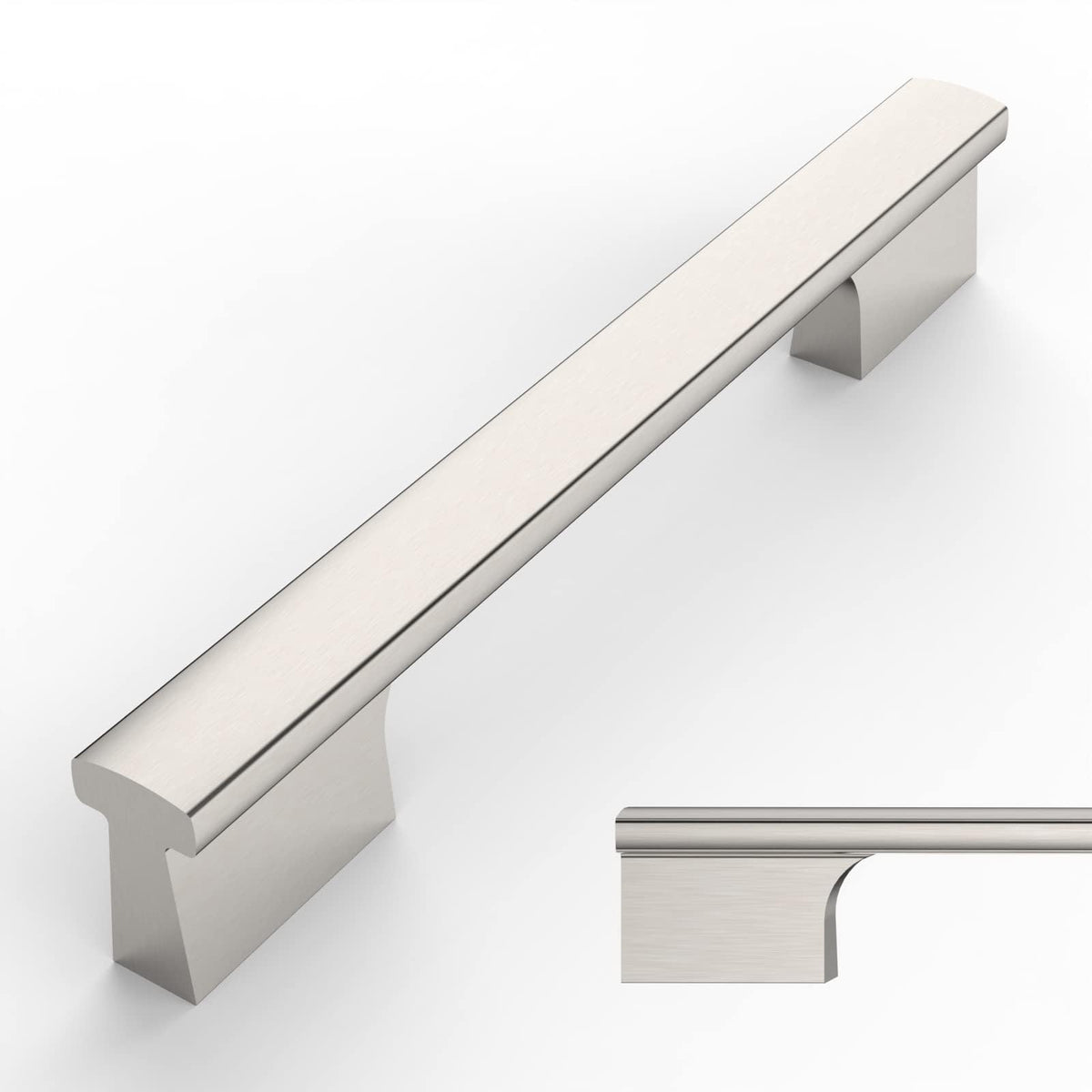 20 Pack Brushed Satin Nickel Cabinet Pulls 5 Inch(128MM) Hole Centers Kitchen Cabinet Handles Hardware Kitchen