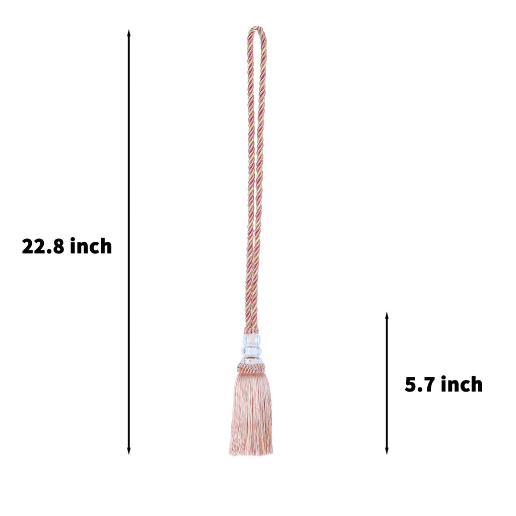 Curtain Tiebacks with Tassel, Mix Pink - 4 Pack