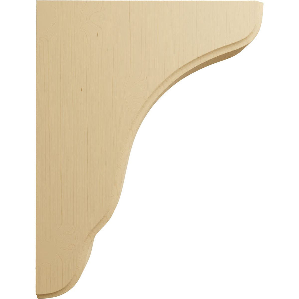 Plymouth Wood Wood Brackets, 1 3/4"W x 7 1/4"D x 9 1/2"H , Alder