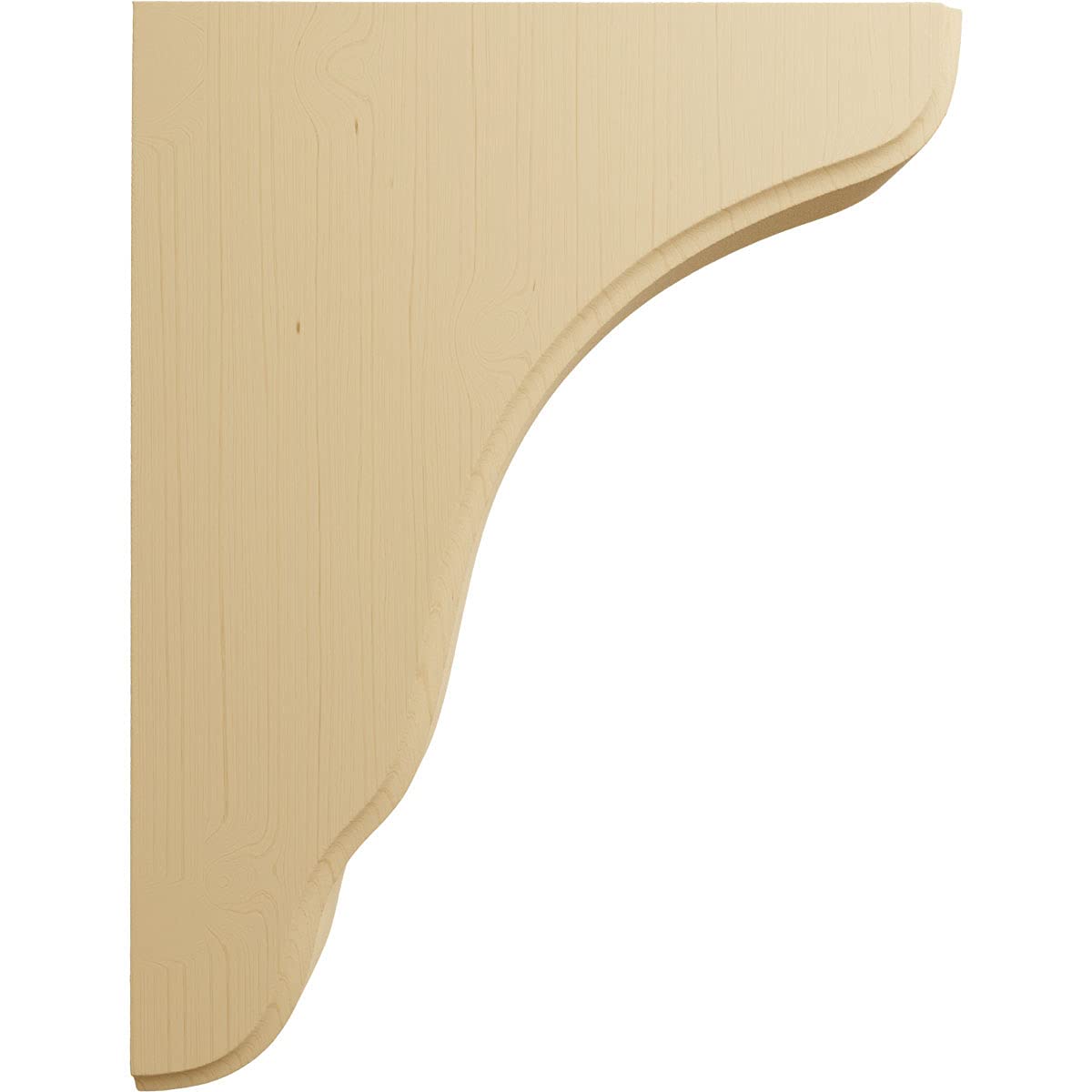 Plymouth Wood Wood Brackets, 1 3/4"W x 7 1/4"D x 9 1/2"H , Alder