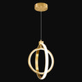 Modern LED Chandelier Gold Ring Pendant Light Fixtures 4000K Dimmable Height Adjustable Pendant Lighting for Dining