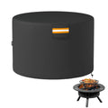 Round 38" Fire Pit Cover Waterproof Patio Fire Table Cover Heavy Duty 420D Material 50+ UV Protection for All Weather