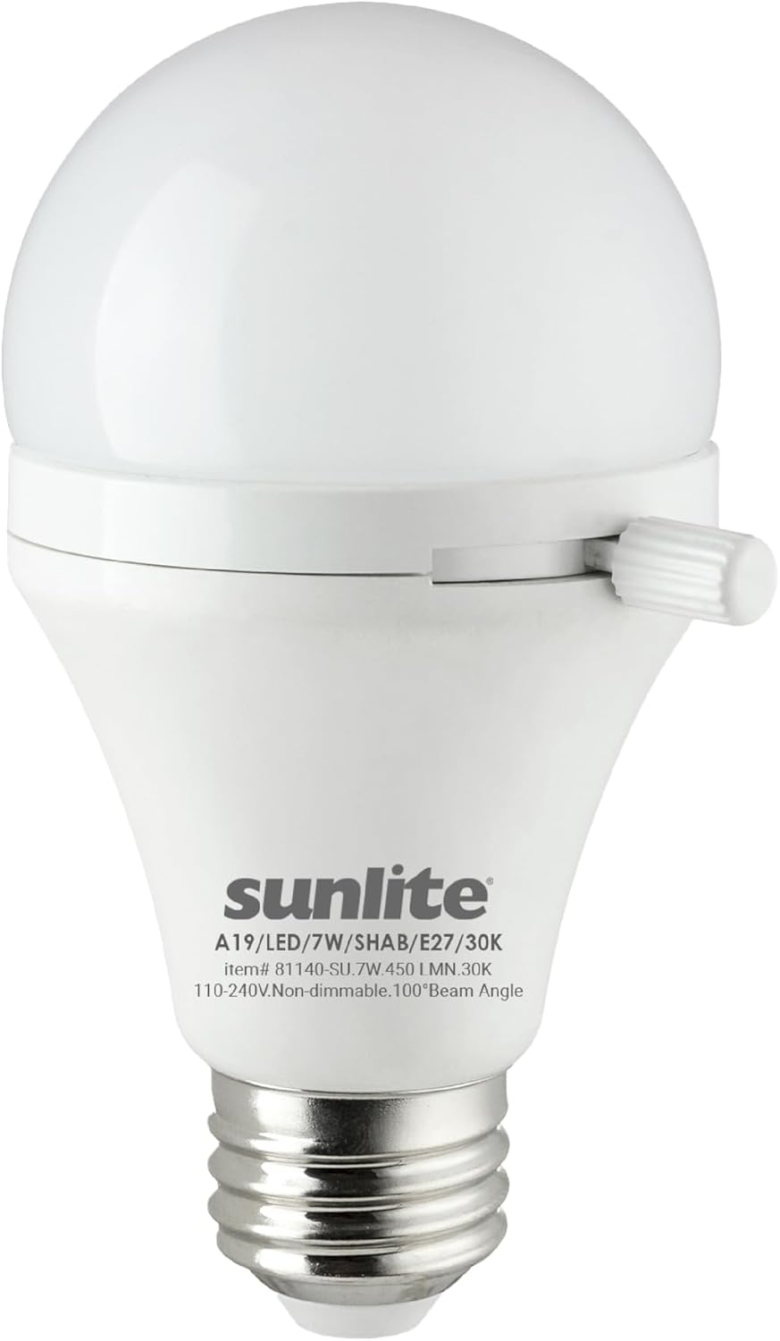 ShabBulb, Shabbat Permissible LED Light Bulb, 7 Watt (40 Watt Equivalent) 3000K Warm White