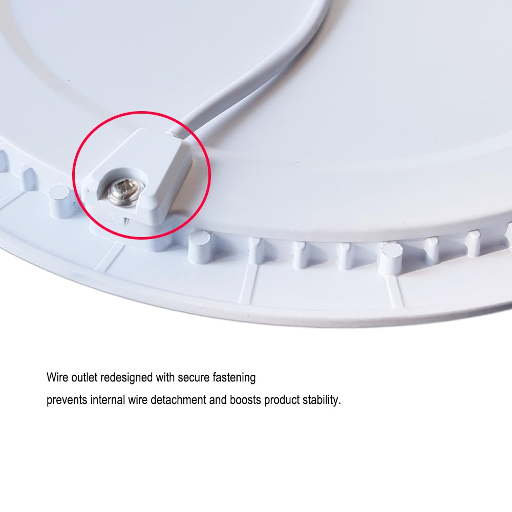 8 Inch 18Watt Ultra Thin Round LED Recessed Panel Spot Lighting, 140 Watt Retrofit Ceiling Downlight, 6500K Cool