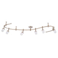 000 Transitional 6-Light Integrated LED Flex Track Ceiling Light, 96", Brushed Nickel