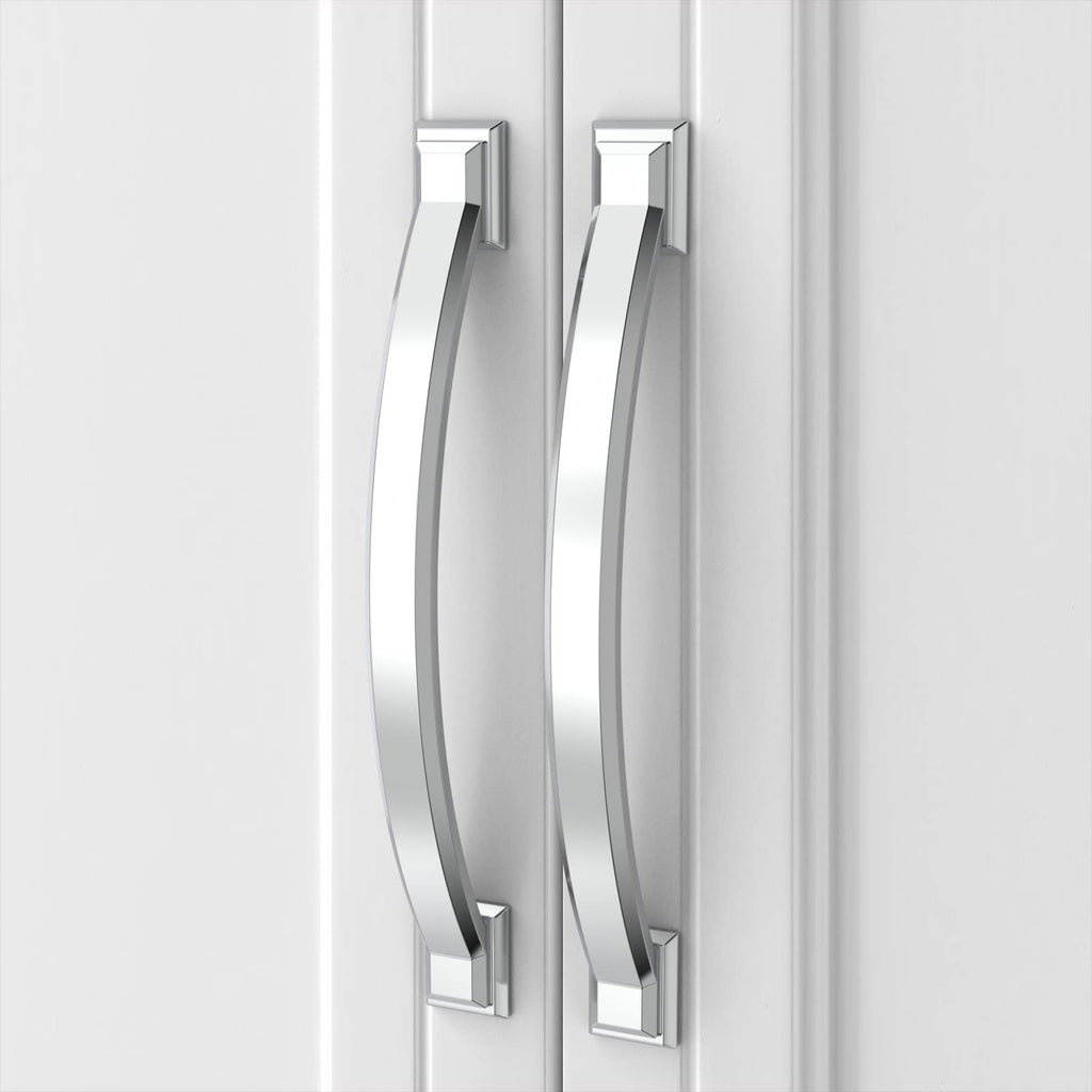 5 Pack 5 Inch(128mm) Polished Chrome Kitchen Cabinet Handles, Cabinet Pulls Kitchen Cabinet Hardware for Cupboard