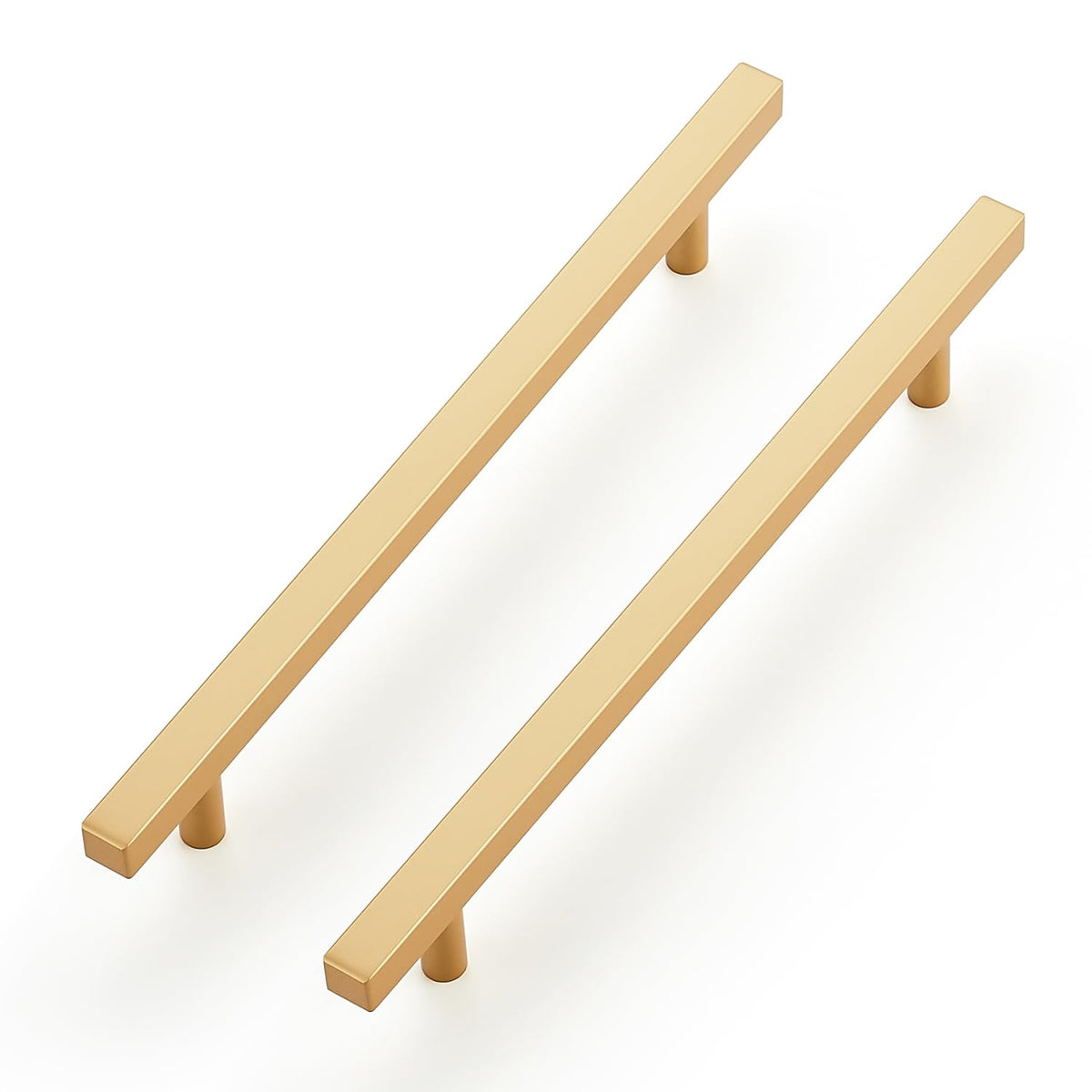 Champagne Gold Handles Square Cabinet Hardware 8 Inch 5 Pack