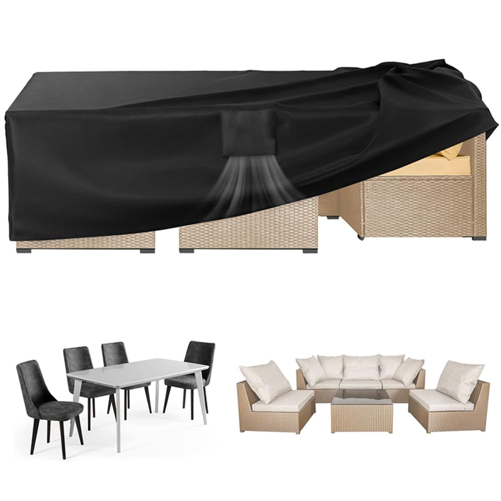 Patio Furniture Covers, 72"L X 44"W X 28"H, 600D Outdoor Table Covers Waterproof, Rectangular Heavy Duty Outdoor