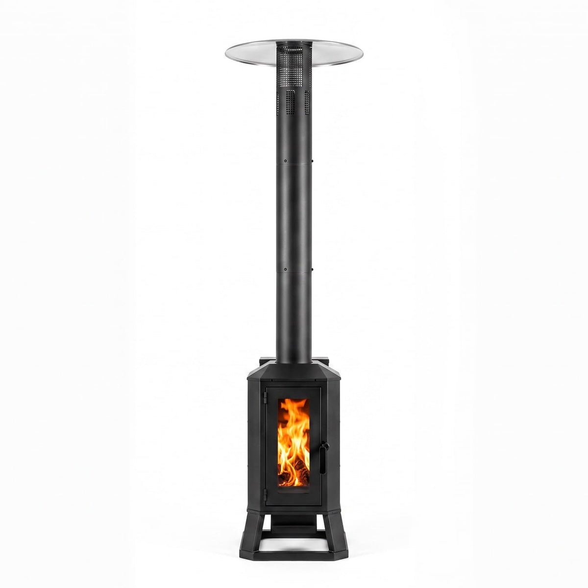 Wood Pellet Outdoor Patio Heater, 70, 000 BTU, with Glass Viewing Window