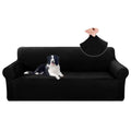 Velvet Sofa Covers Stretch Couch Covers Large, Black