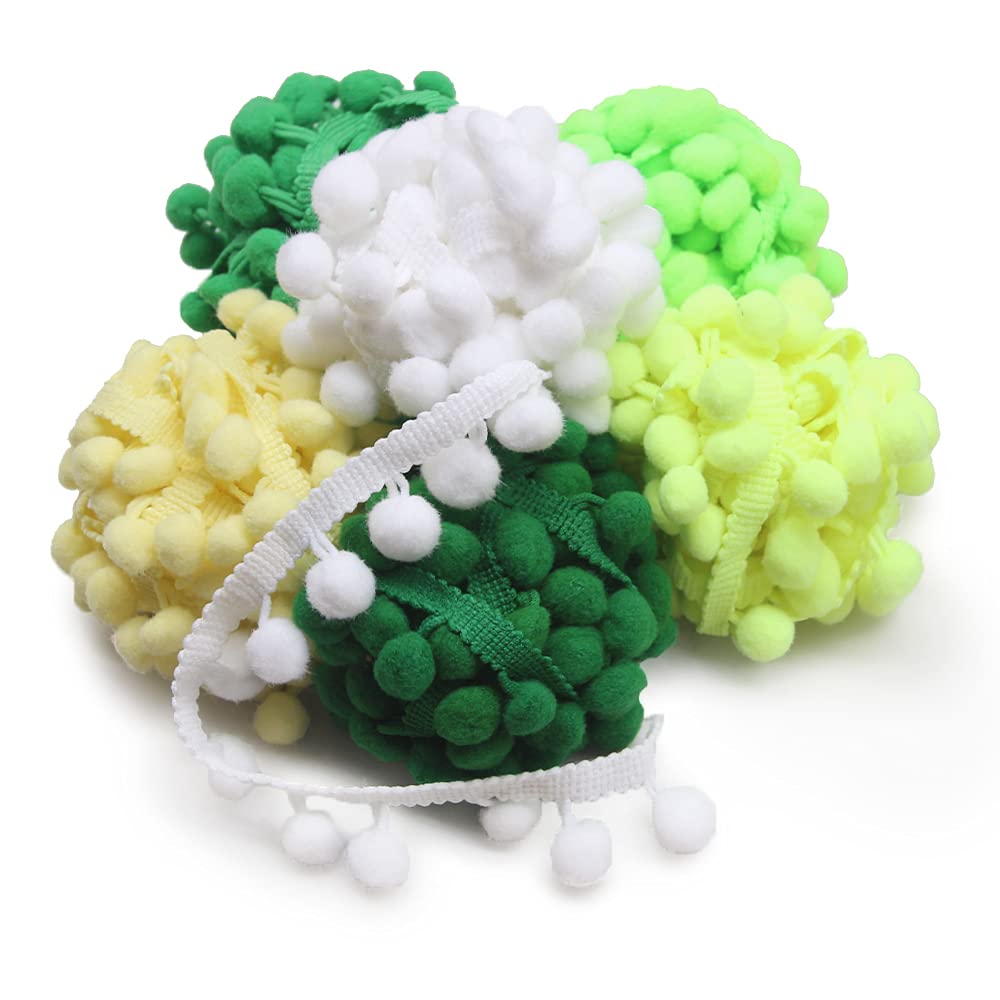 Pom Pom Trim, 1" Wide Ball Fringe (Mixed Color) - 40 Yards