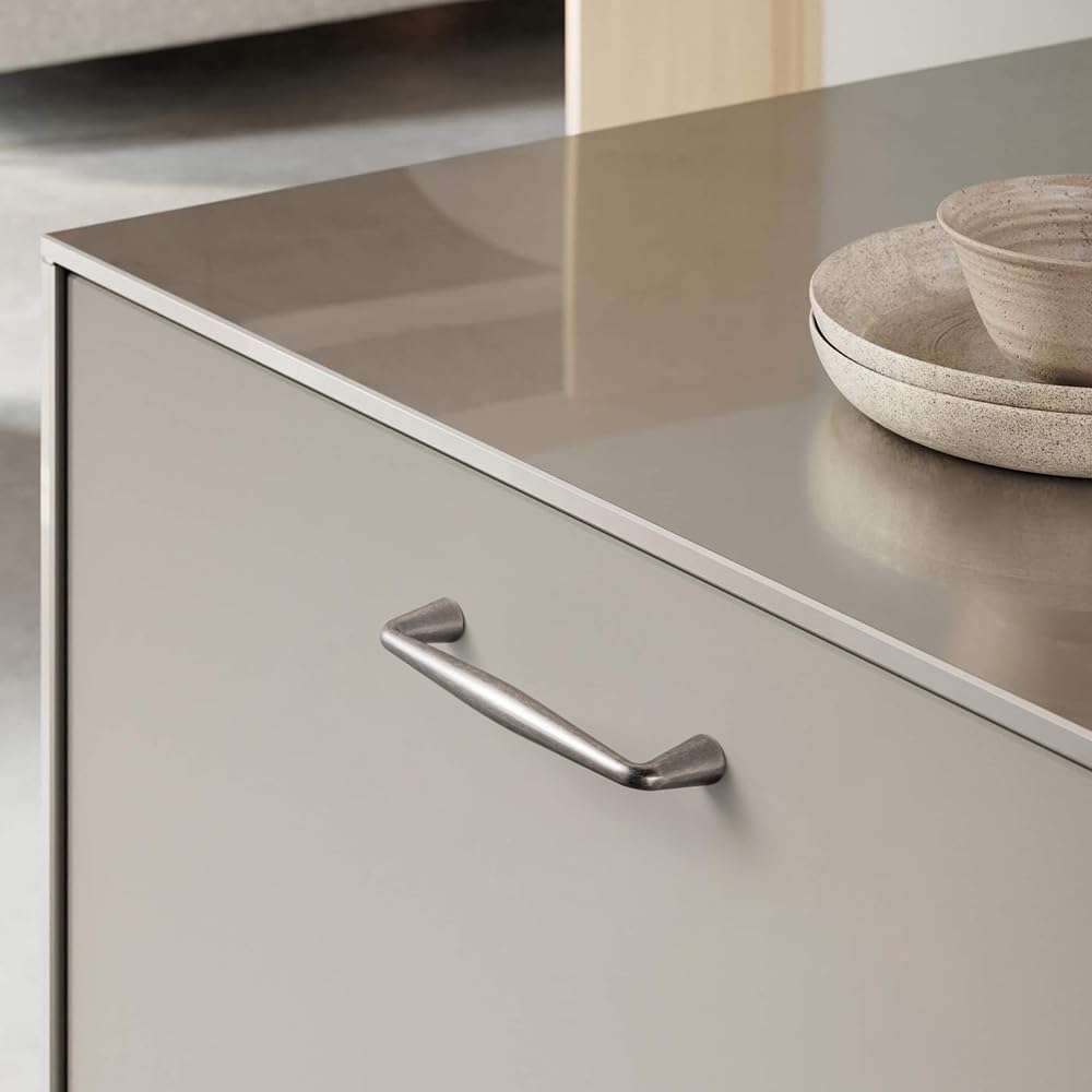 Antique Sliver Zinc Alloy Cabinet Handle - 3.78''(96mm) Hole Center Affordable Luxury Cabinet Pull Hardware , 6