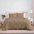 3 Pc King Size Pinch Pleated - Pintuck Duvet Cover Set - 100% Egyptian Cotton - 1000 TC Luxury Comforter Cover