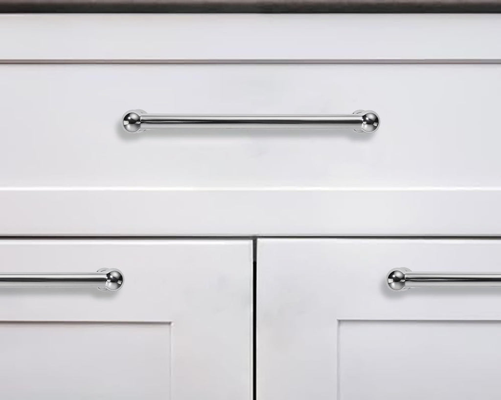 10 Pack 6-1/4 Inch Hole Center Polished Chrome Cabinet Pulls Heavy Duty Solid Cabinet Handles cabinets Dressers