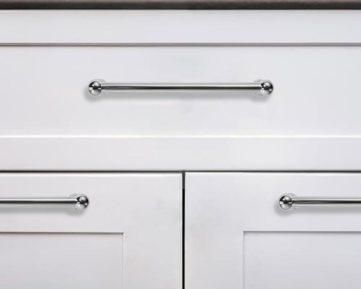 10 Pack 6-1/4 Inch Hole Center Polished Chrome Cabinet Pulls Heavy Duty Solid Cabinet Handles cabinets Dressers