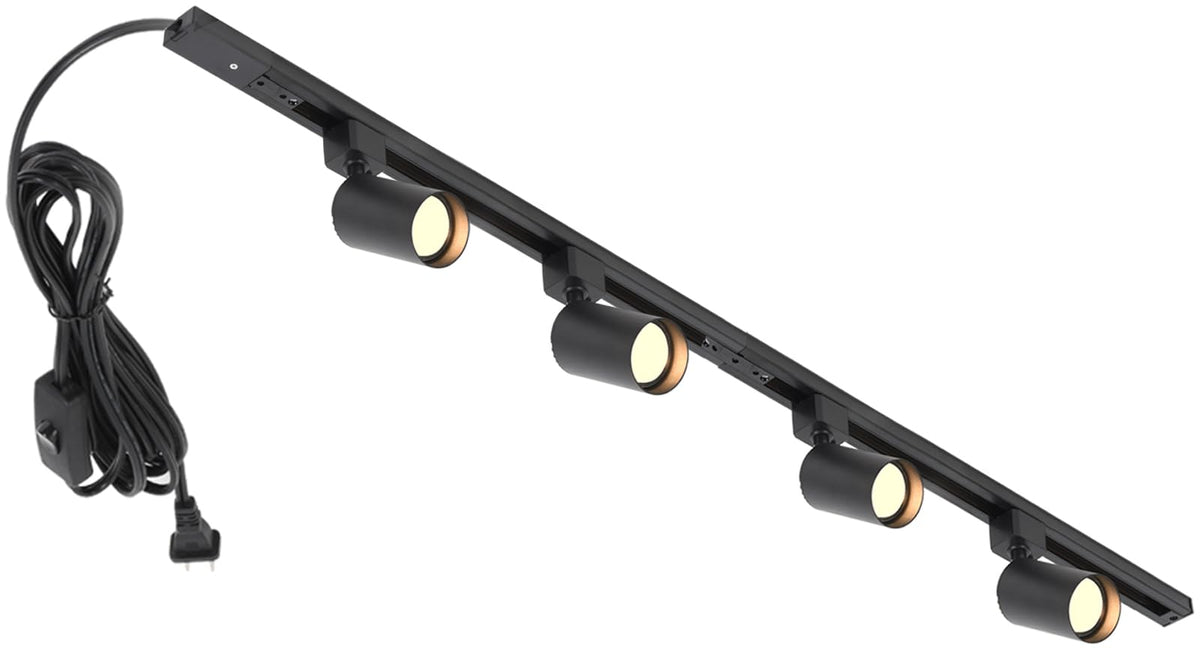 Plug in Track Lighting with Power Cord, GU10 Track Lighting Kit with Track Rail, Modern Kitchen LED Track