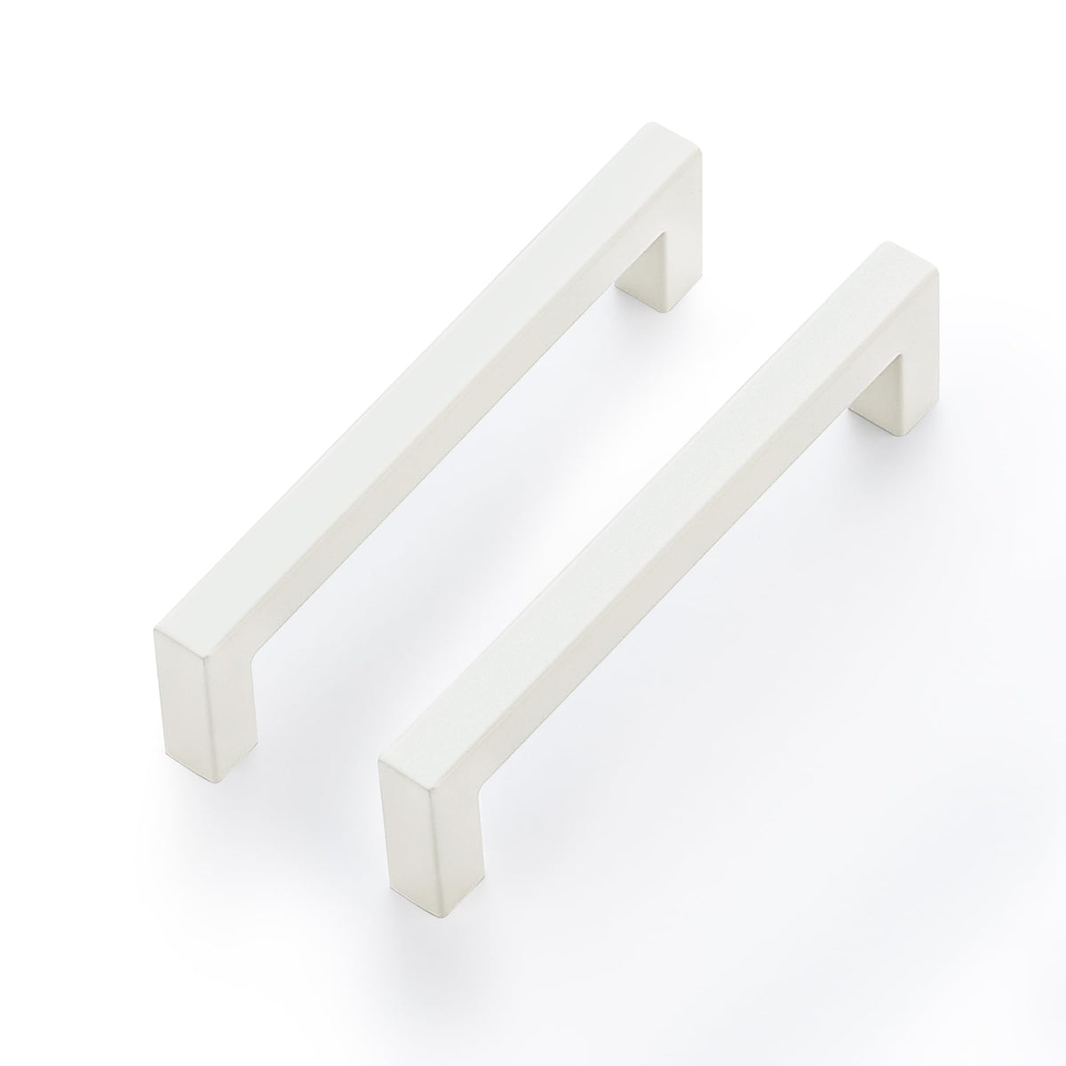 White Square Cabinet Handles Drawer Pulls,5 Inch,60 Pack
