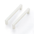 White Square Cabinet Handles Drawer Pulls,5 Inch,5 Pack